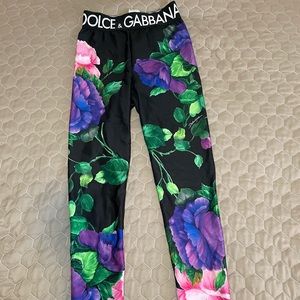 Dolce and Gabbana authentic floral print leggings